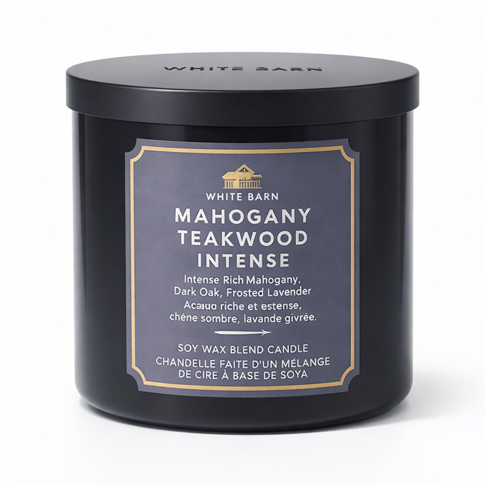 BBW 3 WICK CANDLE MAHOGANY TEAKWOOD INTENSE 411 G