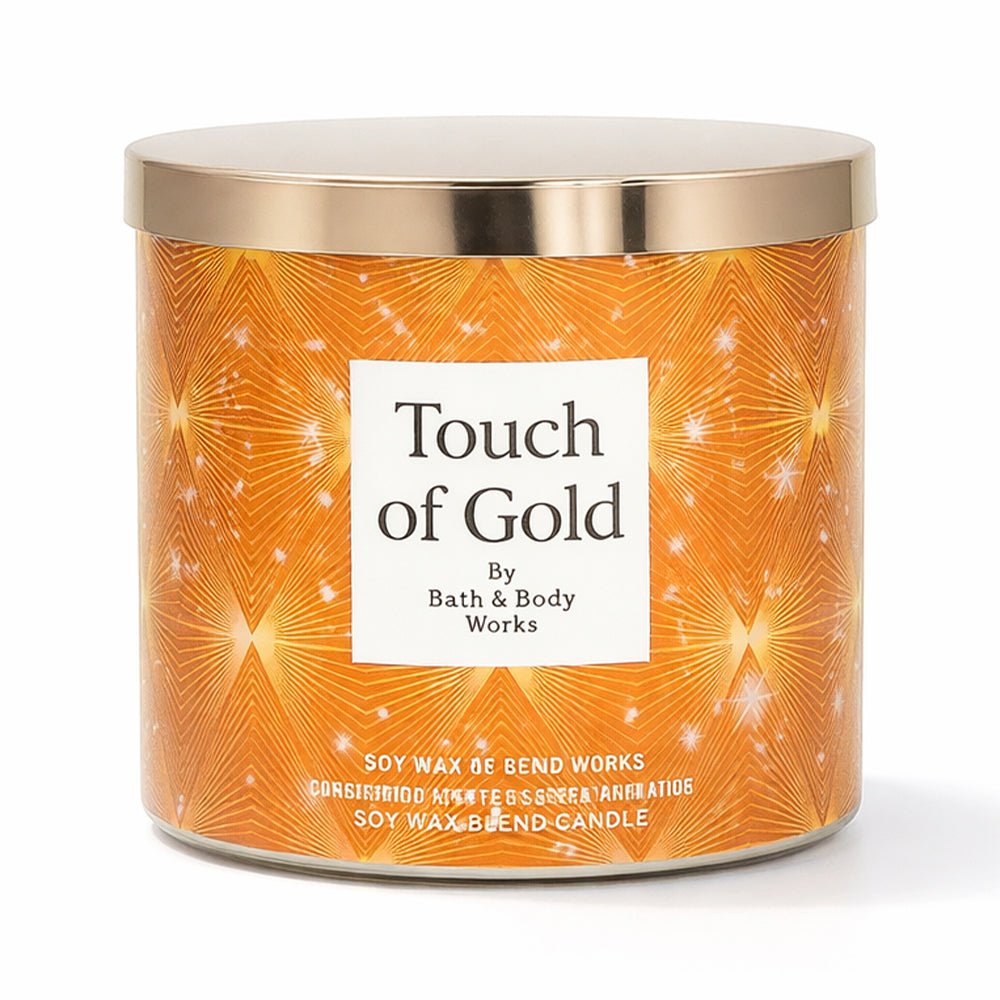 BBW 3 WICK CANDLE TOUCH OF GOLD 411 G